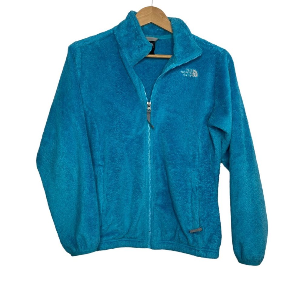 The North Face Girls Blue Zip Up High Pile Fleece Size XL Girls